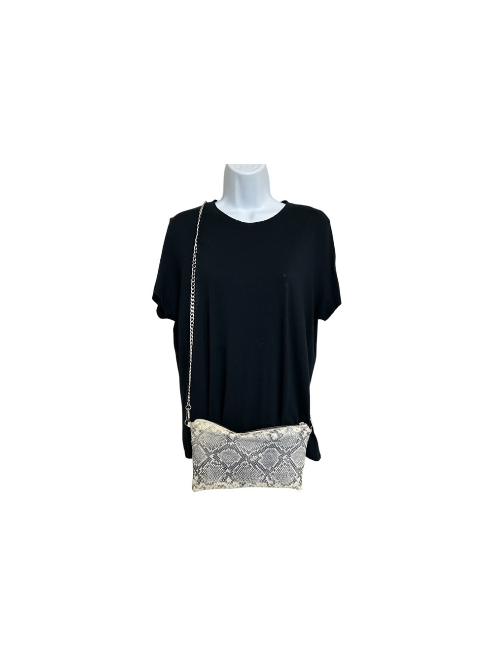 Handmade Pleather Snakeskin Crossbody